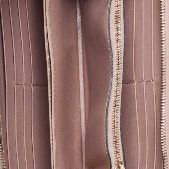 Valentino Beige Leather Rockstud Zippy Wallet - Picture 8 of 8